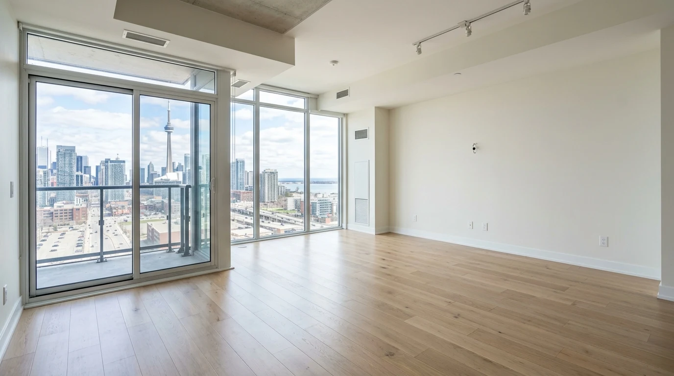 Empty Condo Living Room Before Move-in